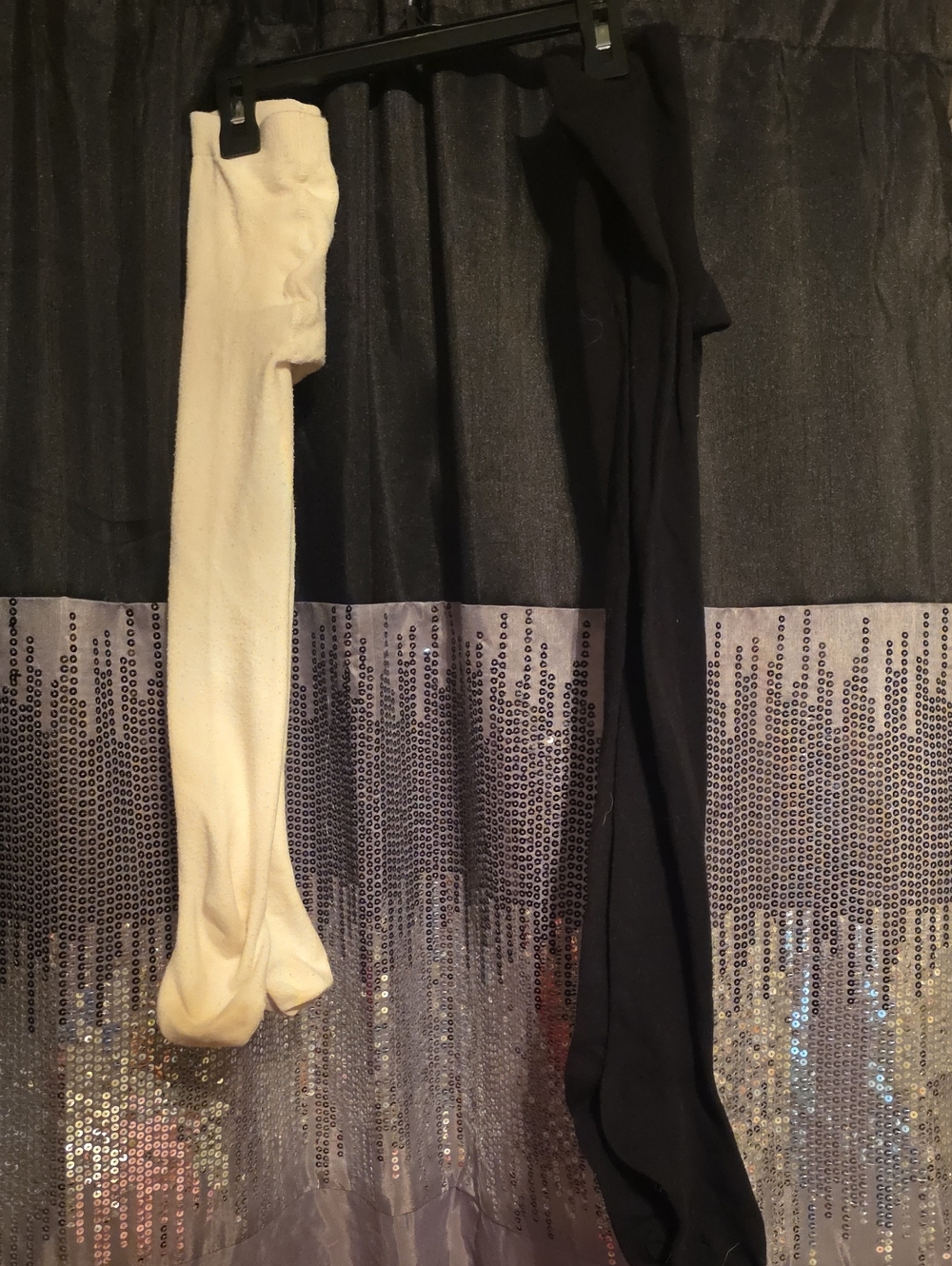 Two-Tone Tights — Black & White
